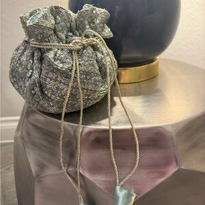 Brand new Indian / Pakistani ethnic Elegant Sequin Drawstring Pouch / potli bag